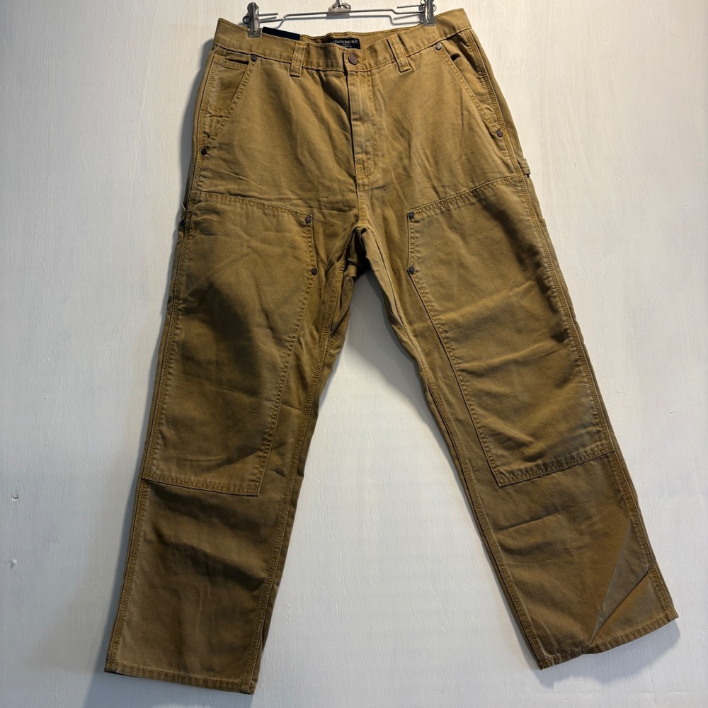 Banana Republic Carpenter Pants Mens 33x30 Golden Brown Double Knee Canvas